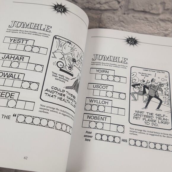 Lot of 3 Jumble Puzzle Book Word Games Brain Teaser Kingdom Explosion Vacation - Picture 11 of 16